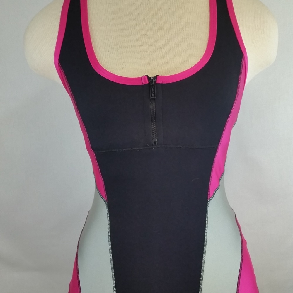 bebe sport Women's Small Bra Tank Top Pink Black